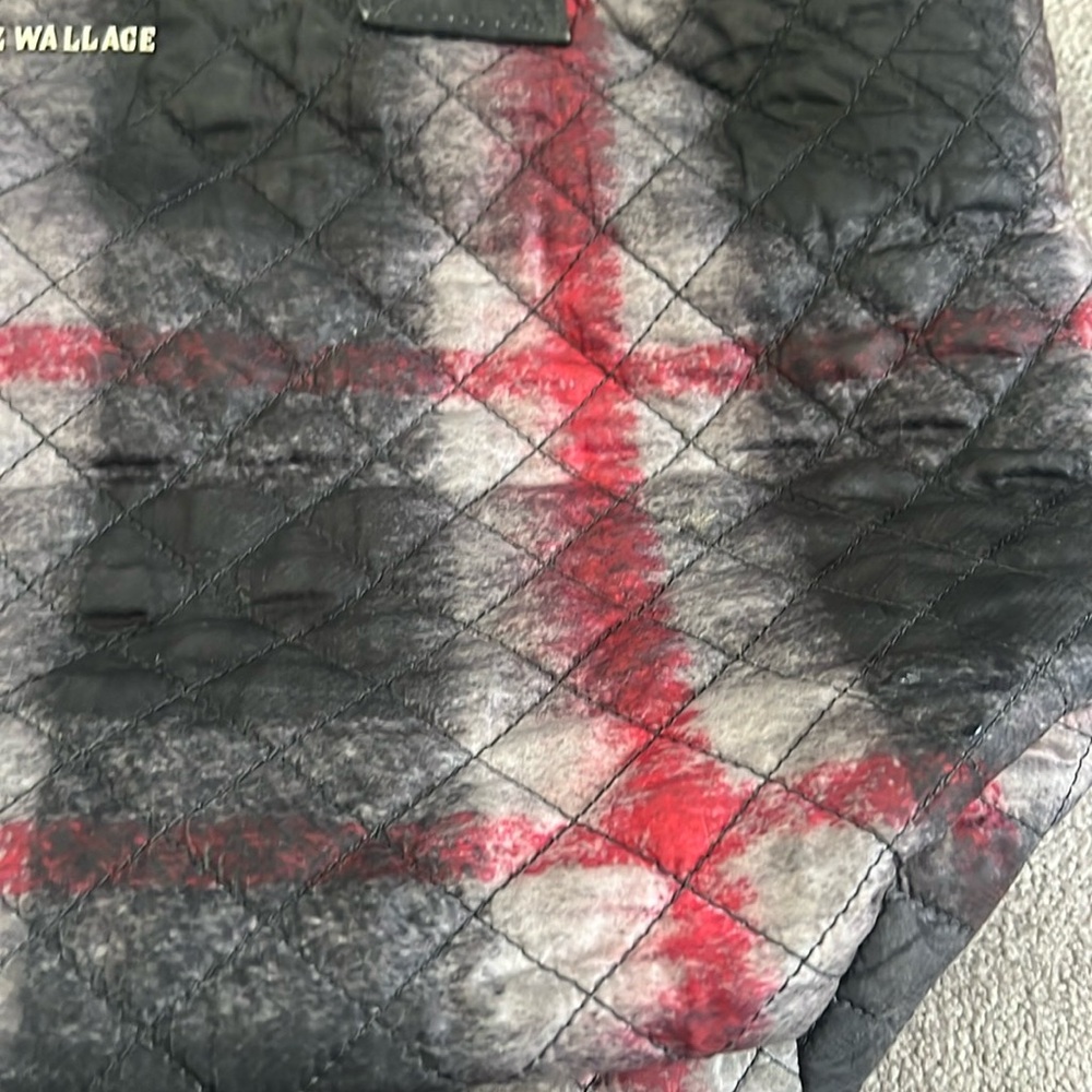 MZ Wallace redwood Plaid Quilted Tote - Picture 10 of 16